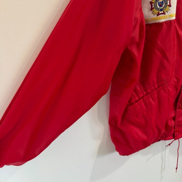 Vintage 80s Jacket Coat L United States Marine Corps Veteran Foreign Wars Red - Picture 5 of 10